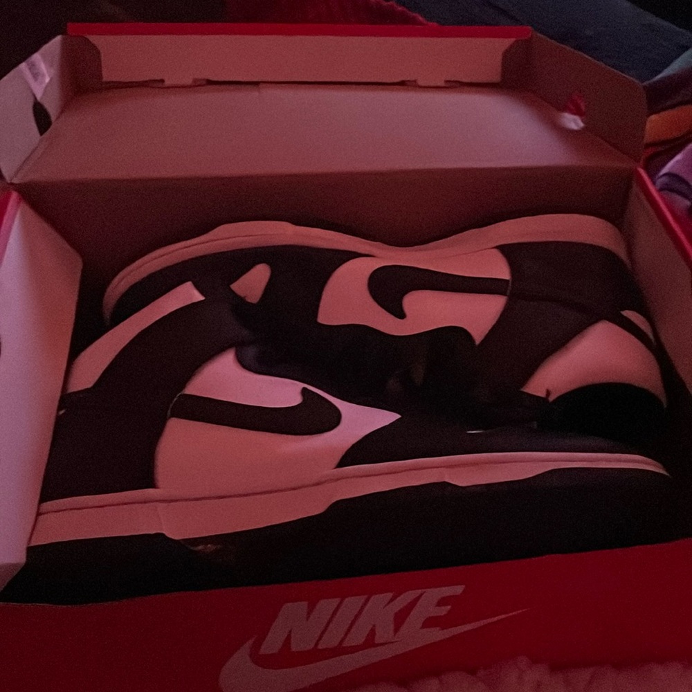Black and white Nike highs. has only been worn once. size 9 men’s